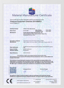 Certificat PED-1